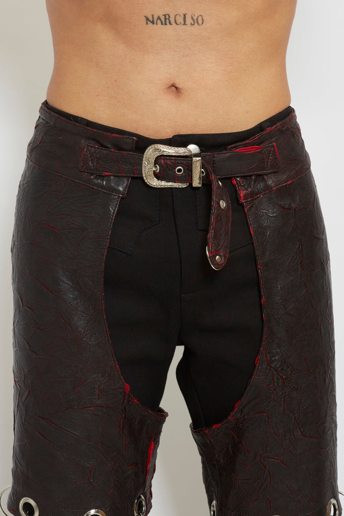 Peligrosa: Black / Red Leather