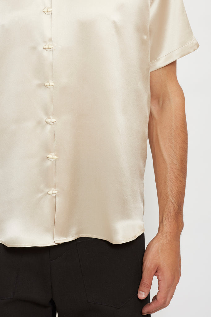 Chela: Ivory Silk Shirt