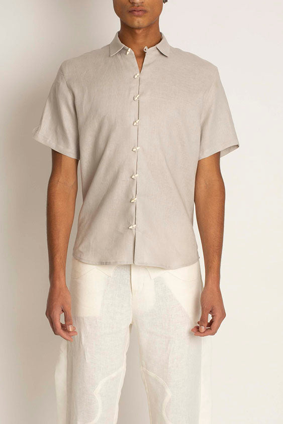 Chela: White Linen Shirt