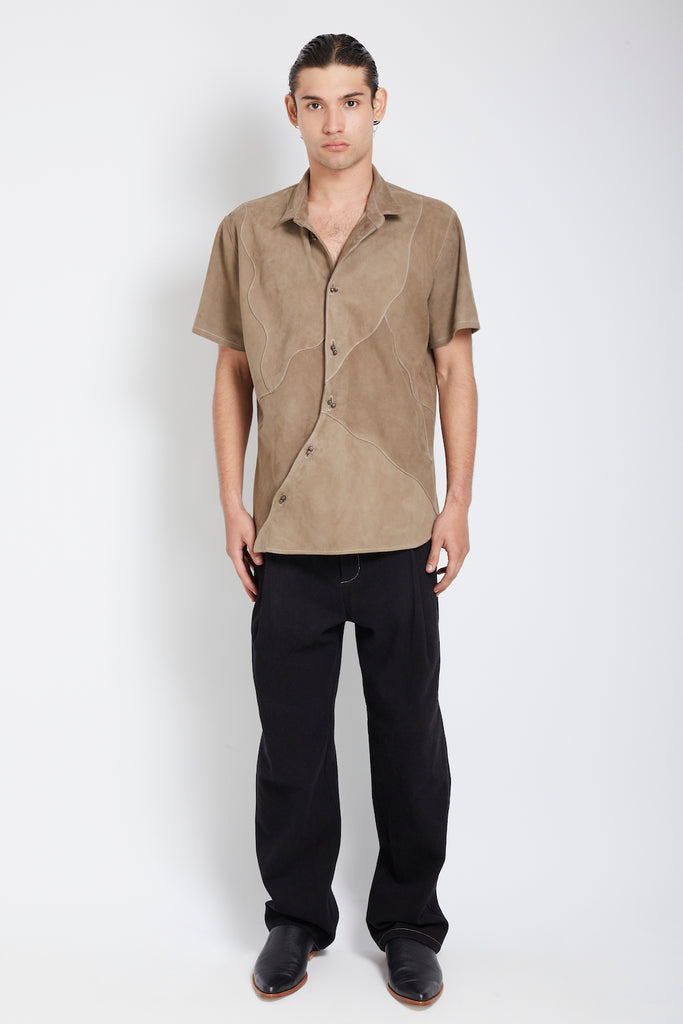 Caudal: Taupe Suede Shirt