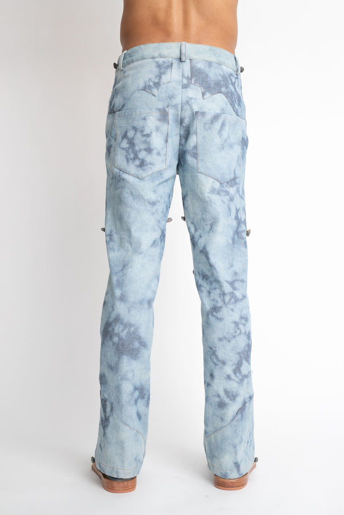 Vato Raro: Hand Dye Blue Denim Pants