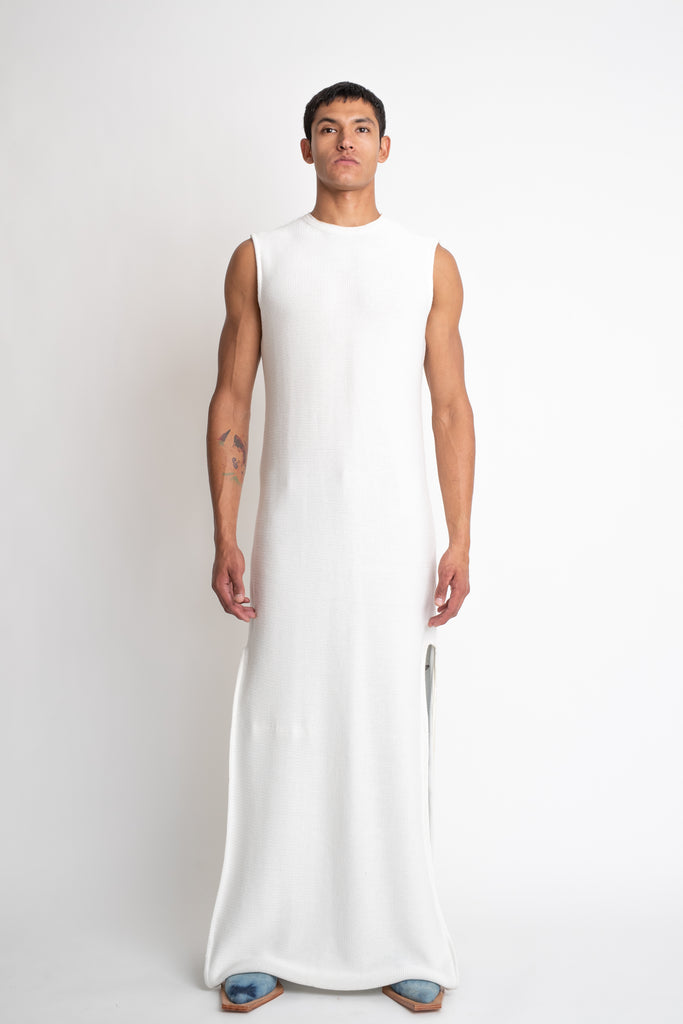 Fortachón: White Knit Dress