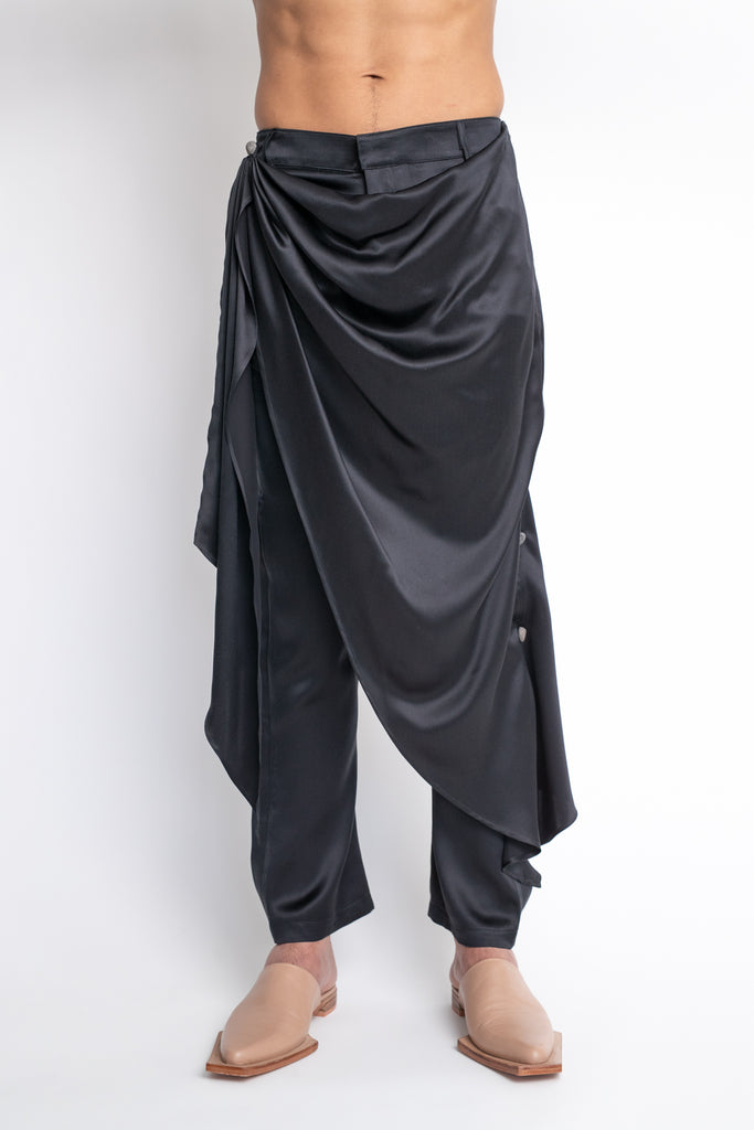 Tritón: Black Silk Pants