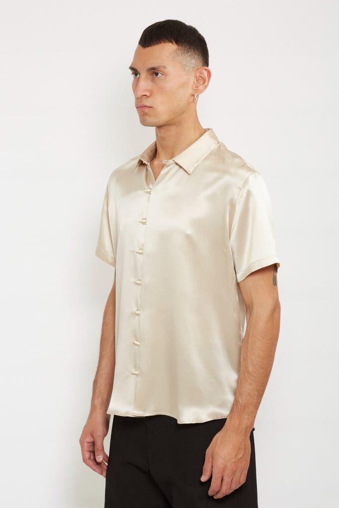 Chela: Sand Silk Shirt